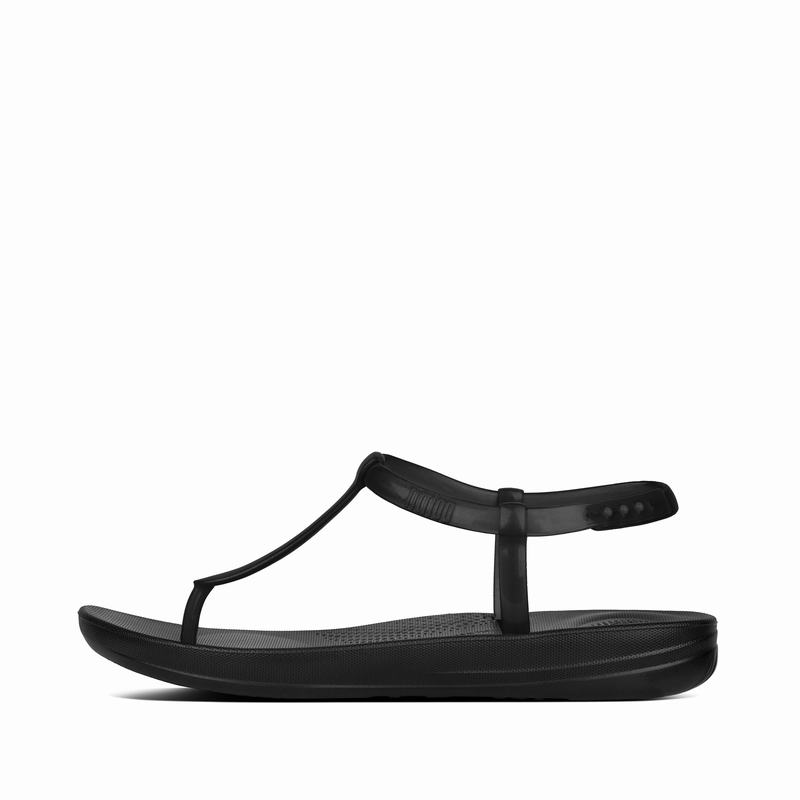 FitFlop Iqushion Pearlised Schwarz - FitFlop Flip Flops Damen Schweiz [LFWX-90576]